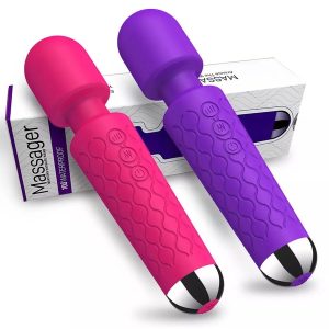 Micro LCC® Silicone Masseur de Baguette magique Sans fil avec 25 Ultra-Puissant Pulsations